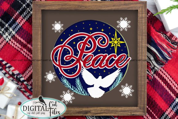 3D Dove SVG for Laser Cutting & Winter Christmas