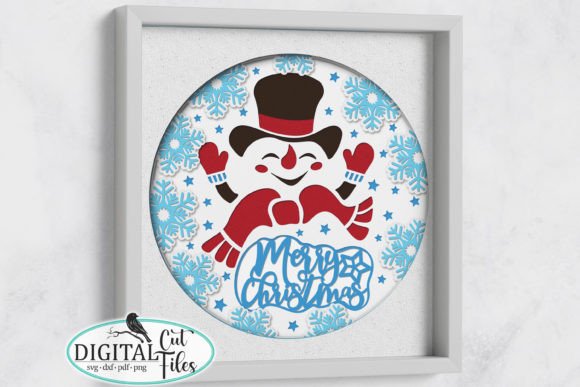3D Snowman Shadow Box: Laser Cutting for Winter Christmas