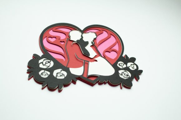 3D SVG Groom and Bride for Table Decorations