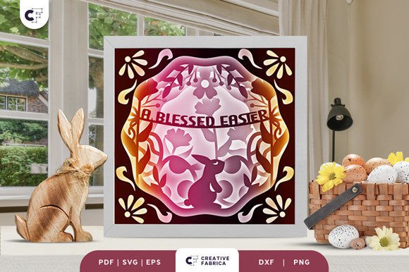 A Blessed Easter 3D SVG for Editorial Use