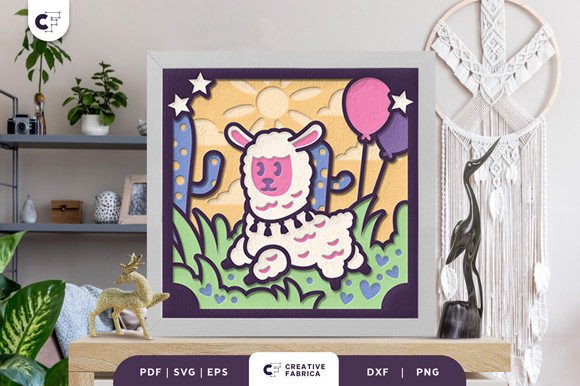 Alpaca 3D SVG for Baby Crafts & Gifts
