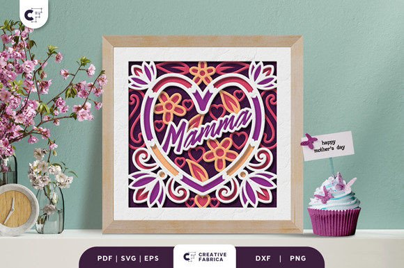 Floral Mamma 3D SVG for Holidays Branding