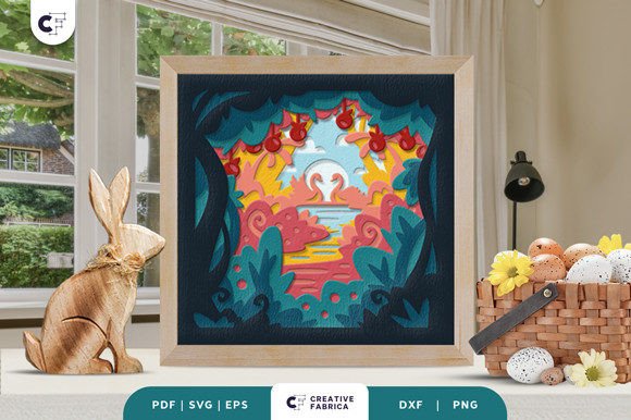 Garden of Eden 3D SVG: A Stunning Easter Design