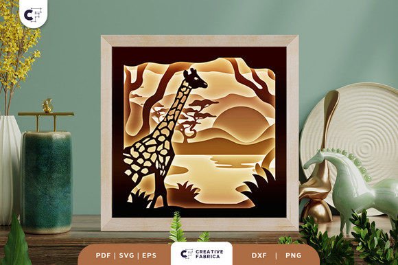 Giraffe Silhouette 3D Shadow Box: A Designer's Review