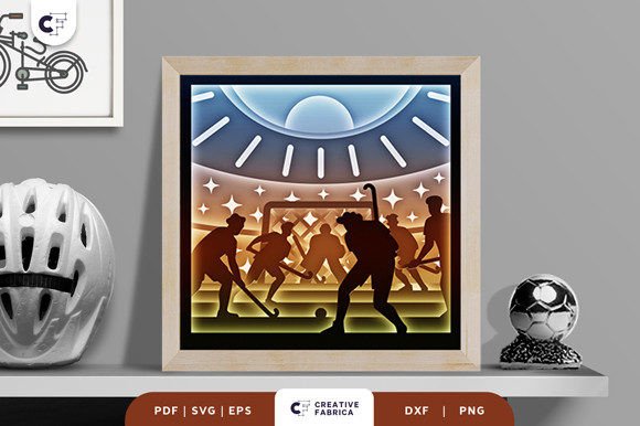 Hockey Match 3D SVG: A Lifestyle And Hobbies Gem