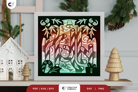 Holly Christmas Candy 3D SVG for Festive Crafts