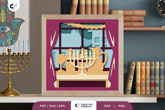 Menorah Candle 3D Shadow Box: A Jewish Celebrations 3D SVG Review