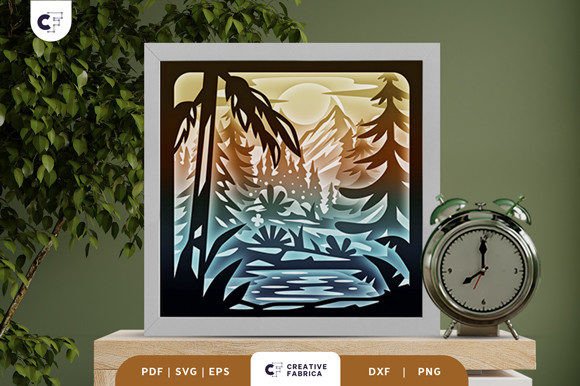 Mountain with a Full Moon 3D Shadow Box Review