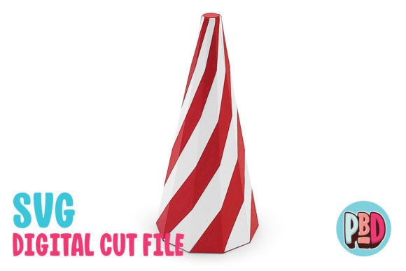 Peppermint Christmas Tree 3D SVG for Festive Web Design