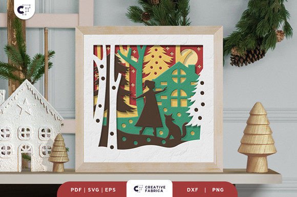 Review: Christmas 3D SVG of Girl and Fox