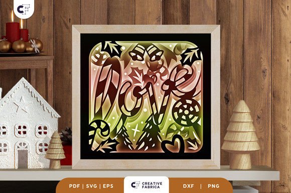Review: Christmas Candy Love 3D Shadow Box Design