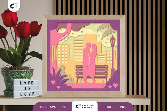 Review: Romantic Valentine s Couple 3D Paper Cut 3D SVG for Holidays