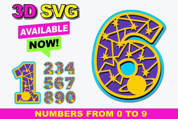 Virtual Reality Numbers 3D SVG: Bold Shapes for Modern Design