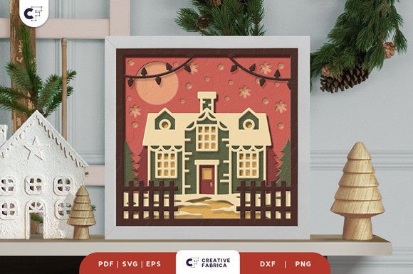 Winter Home 3D Shadow Box: A Christmas 3D SVG Review
